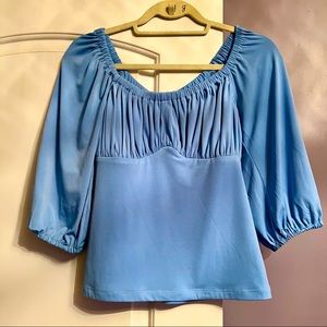 EUC Vixen by Micheline Pitt Vacation Blouse size SMALL.